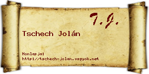Tschech Jolán névjegykártya